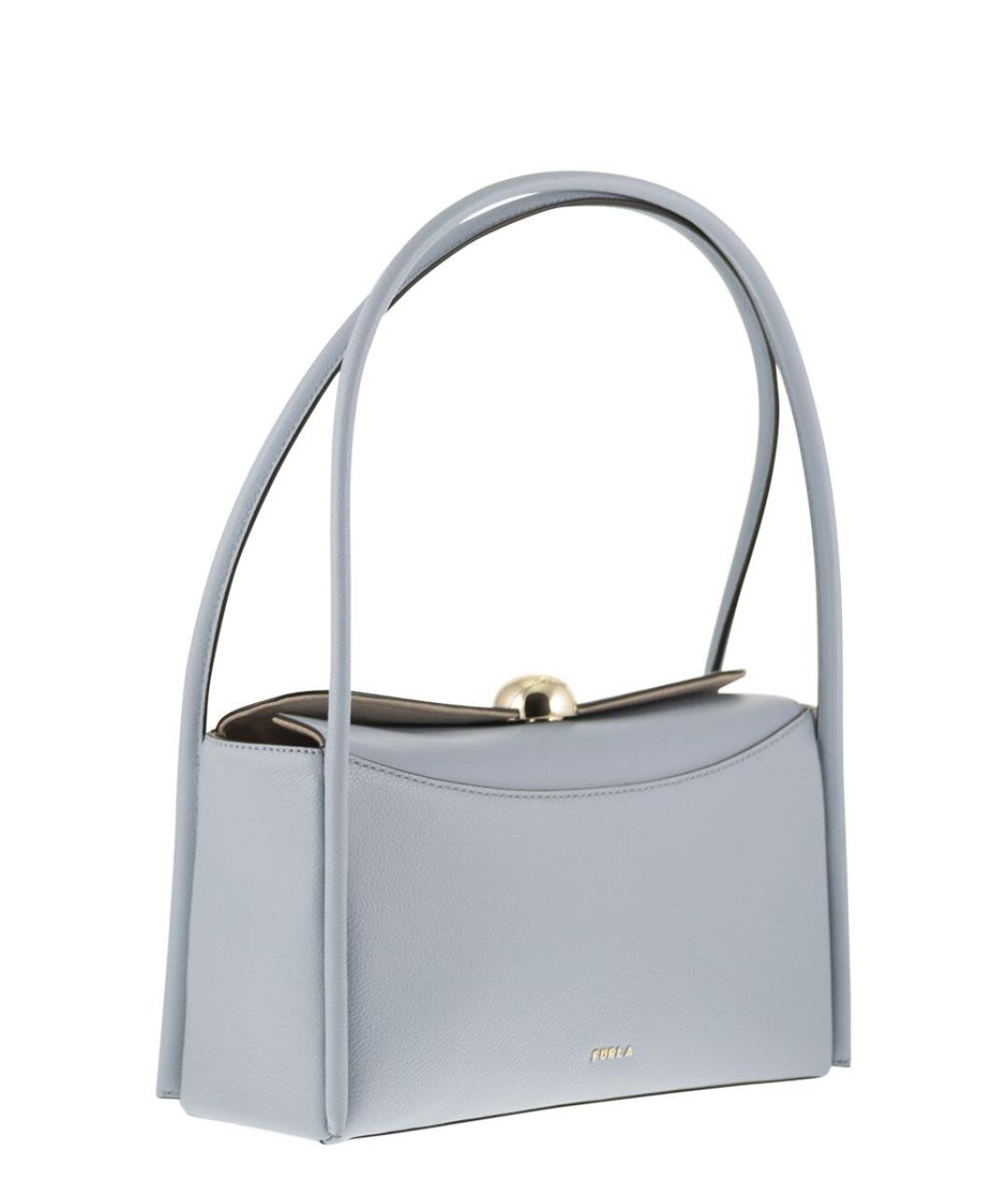 FURLA Голубая кожаная сумка через плечо, фото 4