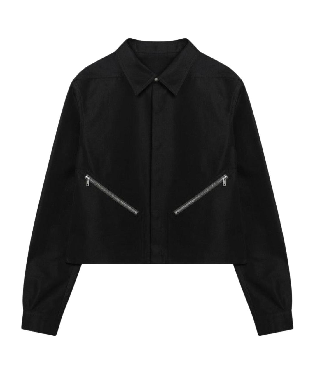 RICK OWENS Черная хлопковая куртка, фото 1