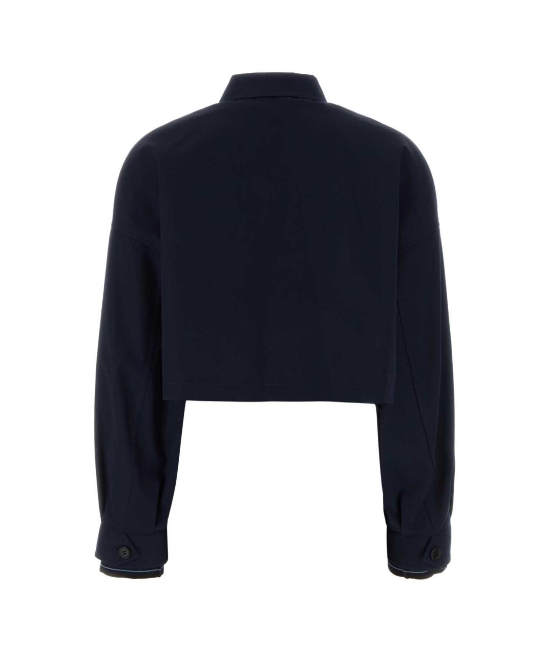 PRADA Темно-синяя полиэстеровая куртка, фото 2