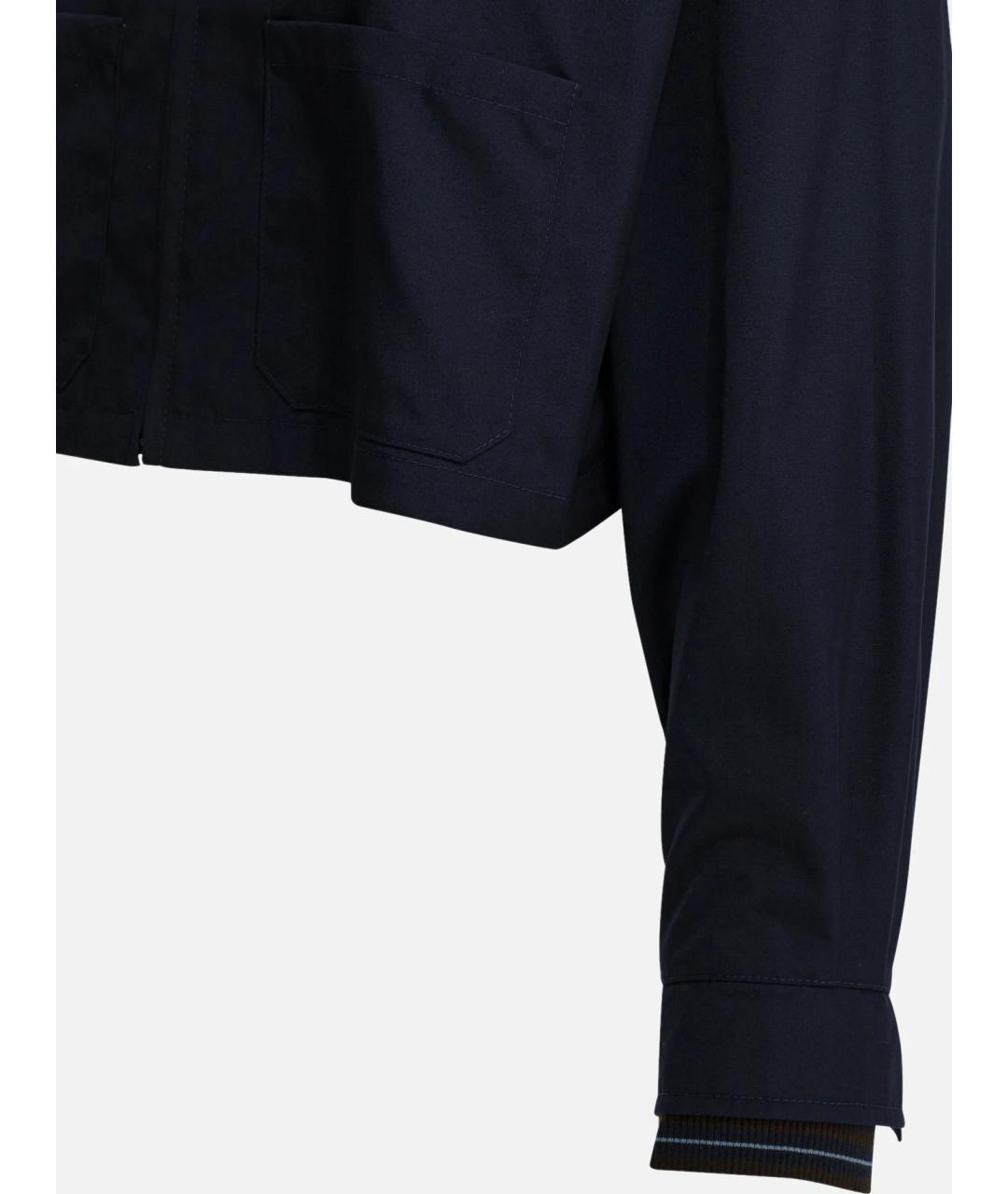 PRADA Темно-синяя полиэстеровая куртка, фото 3