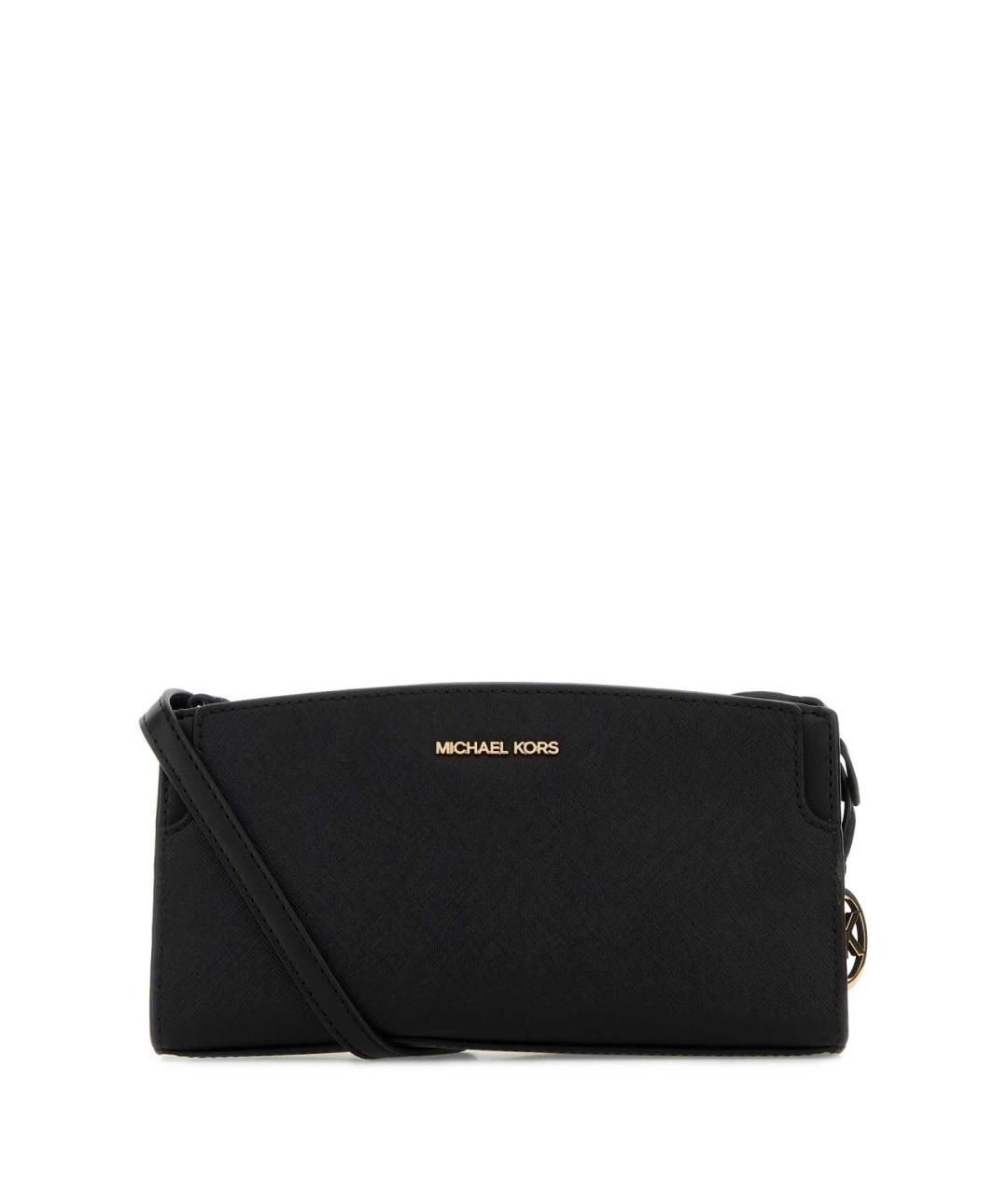 MICHAEL KORS Черная кожаная сумка через плечо, фото 1