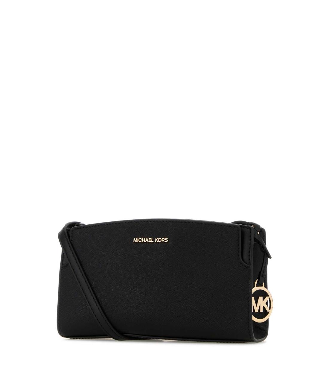 MICHAEL KORS Черная кожаная сумка через плечо, фото 2