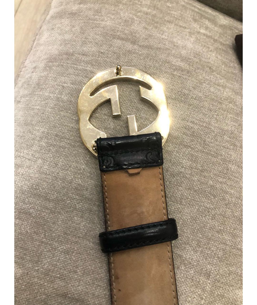 GUCCI Черный кожаный ремень, фото 4
