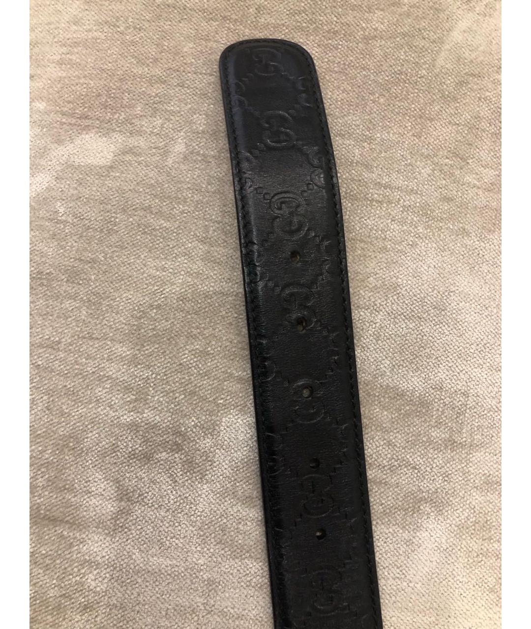 GUCCI Черный кожаный ремень, фото 5
