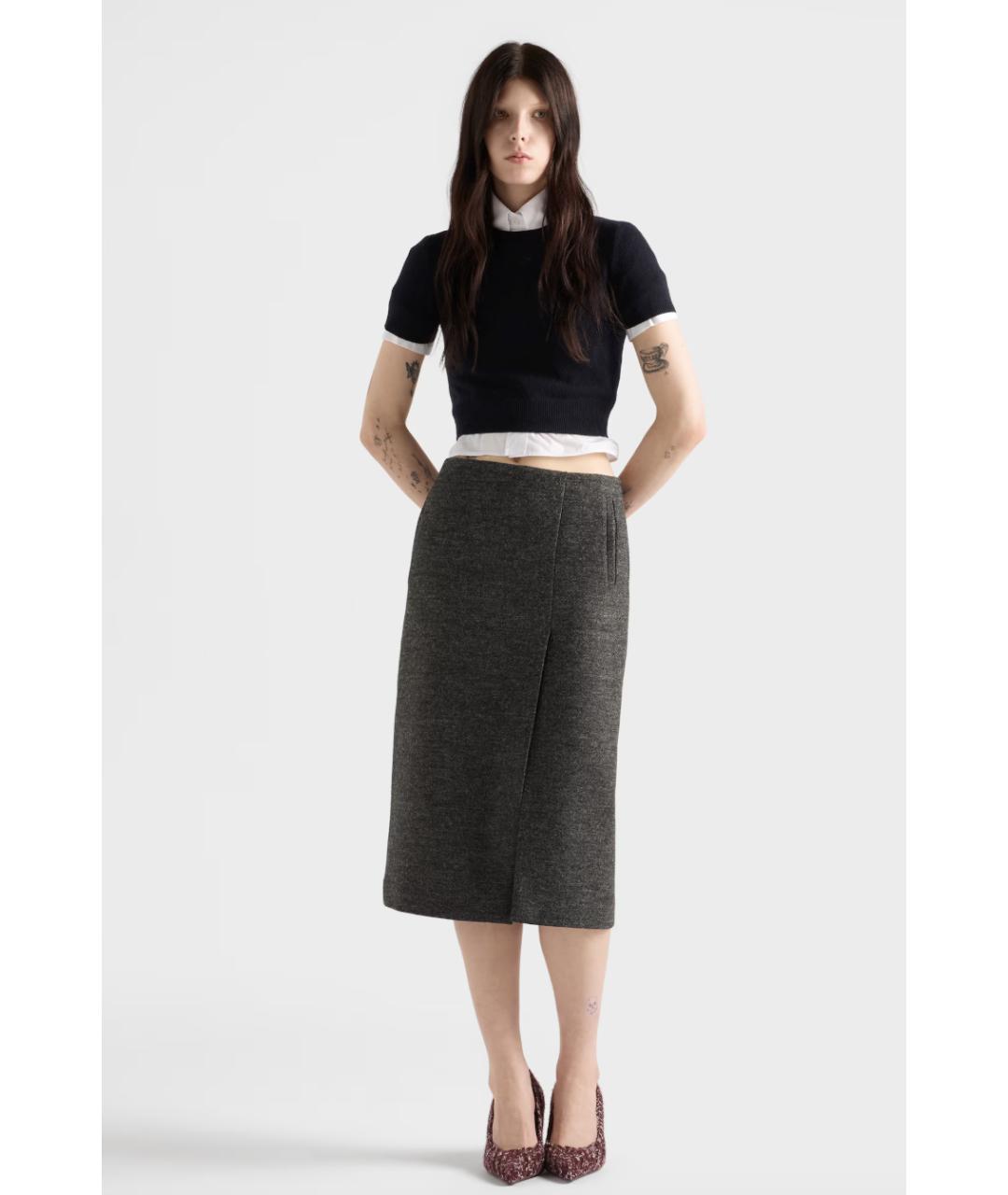 PRADA Темно-синий кашемировый джемпер / свитер, фото 2