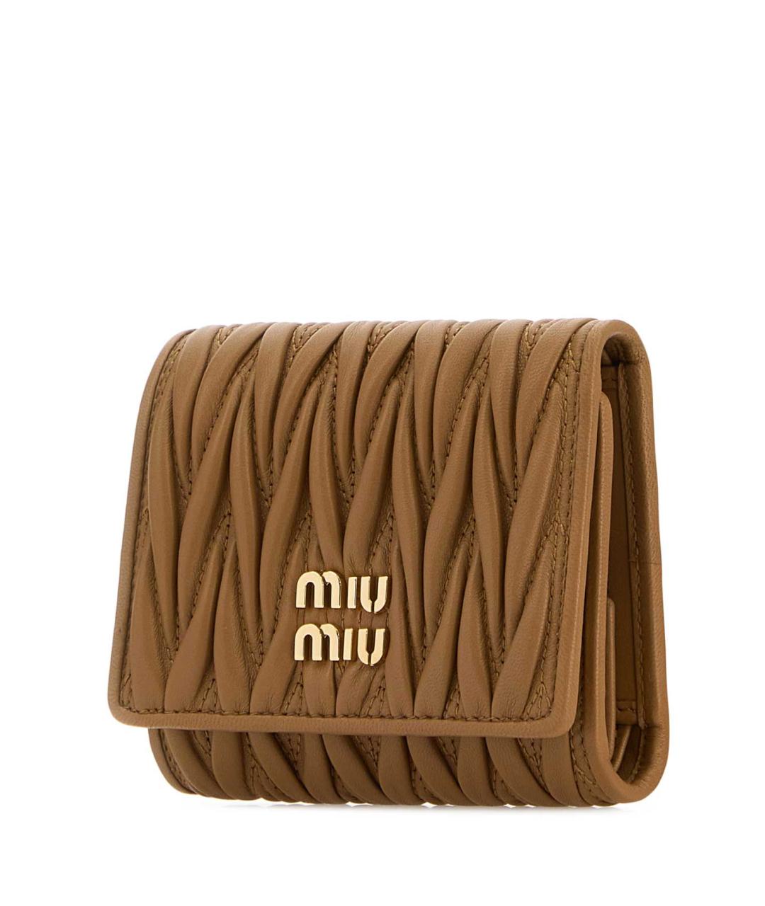 MIU MIU Коричневый кожаный кошелек, фото 2
