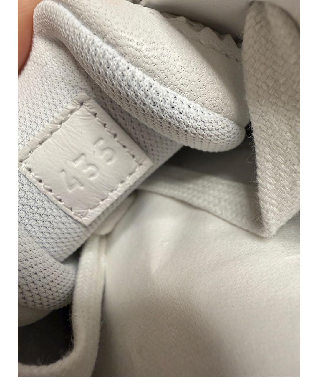 HERMES Белые текстильные низкие кроссовки / кеды, фото 3
