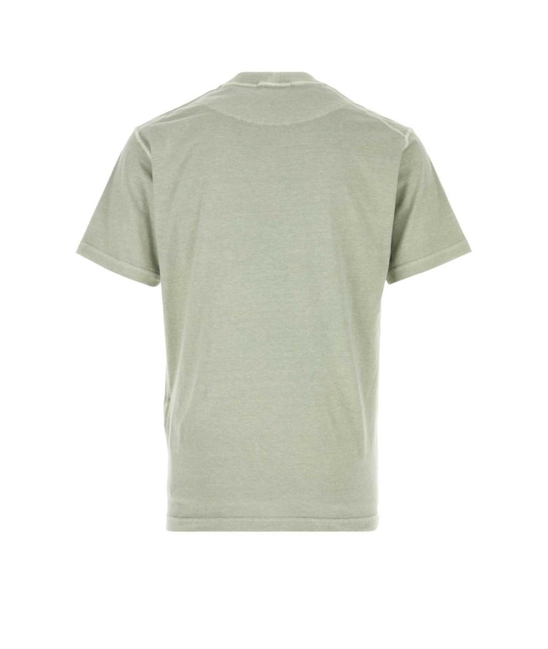 STONE ISLAND Зеленая хлопковая футболка, фото 2