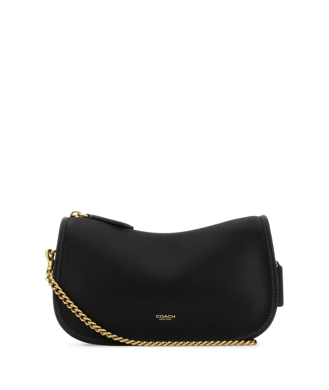 COACH Черная кожаная сумка через плечо, фото 1