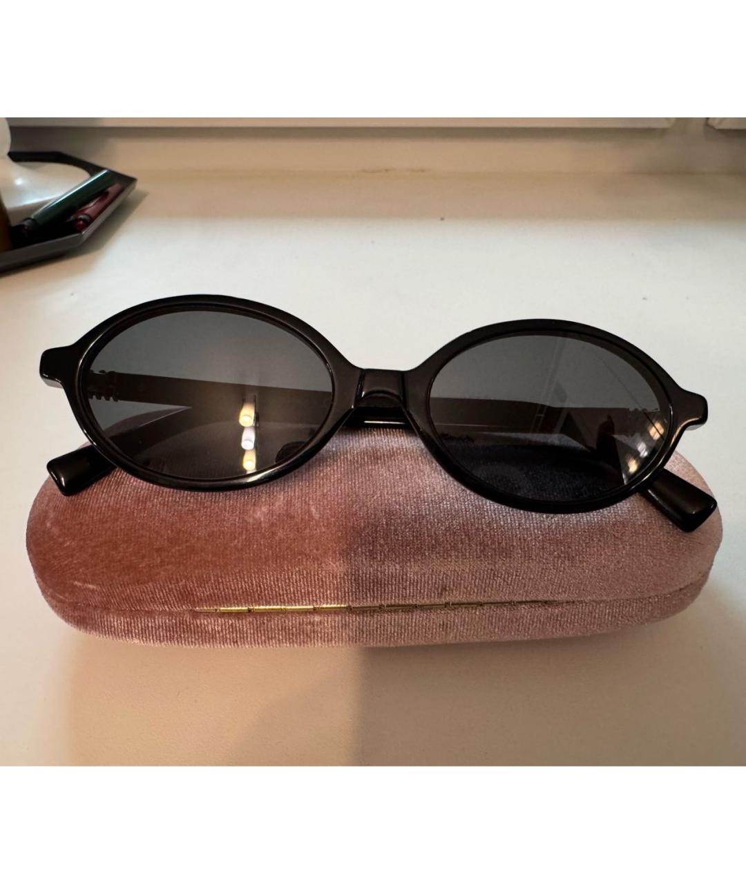 MIU MIU Черные пластиковые солнцезащитные очки, фото 7