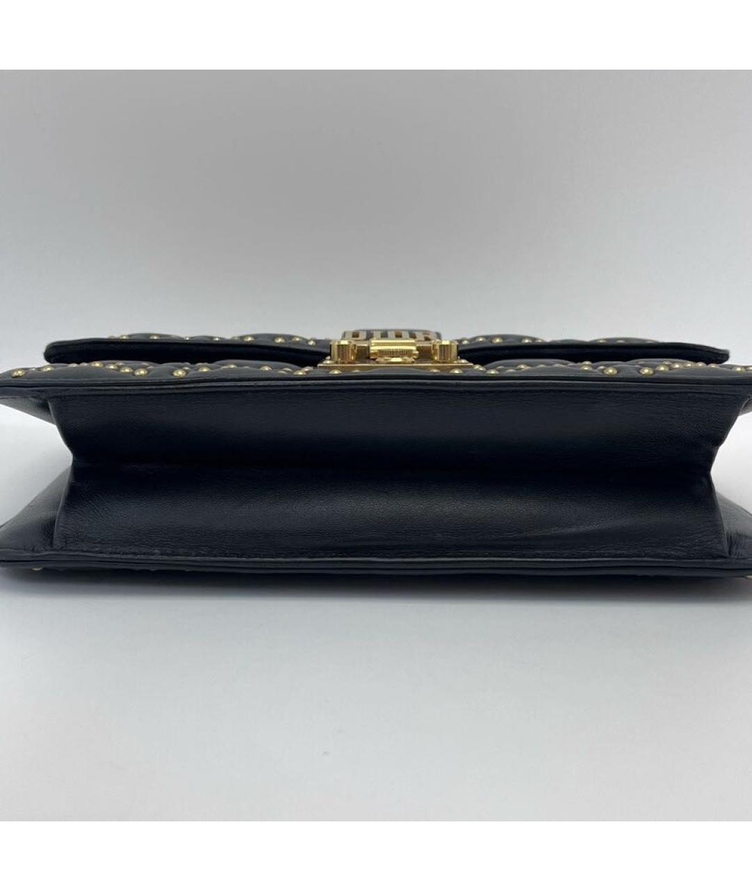 CHRISTIAN DIOR Черная кожаная сумка через плечо, фото 5