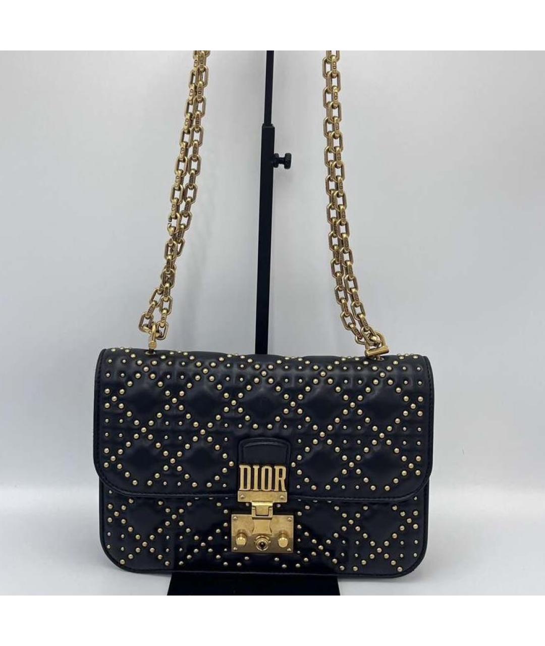 CHRISTIAN DIOR Черная кожаная сумка через плечо, фото 2