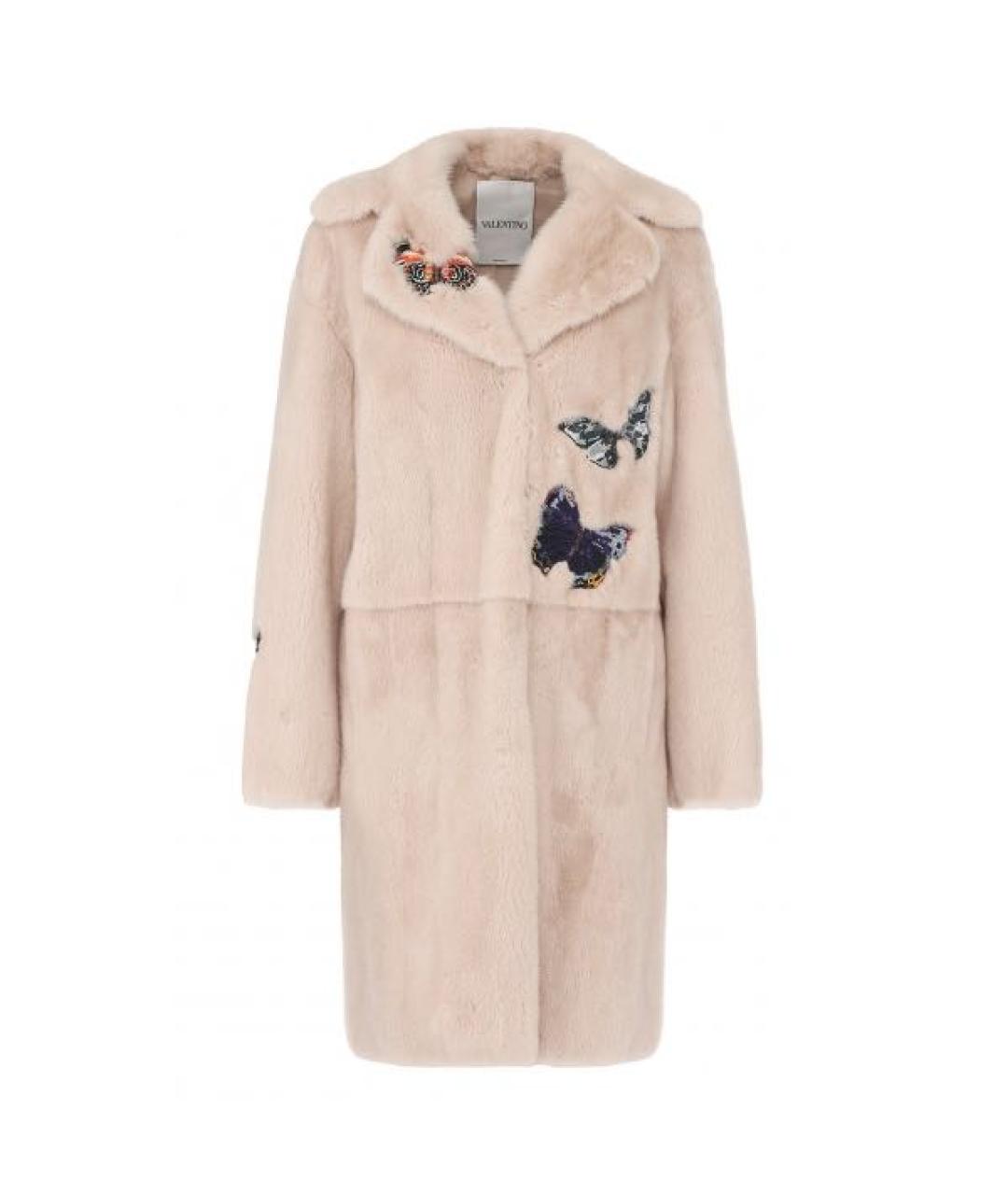 VALENTINO Розовая меховая шуба, фото 4