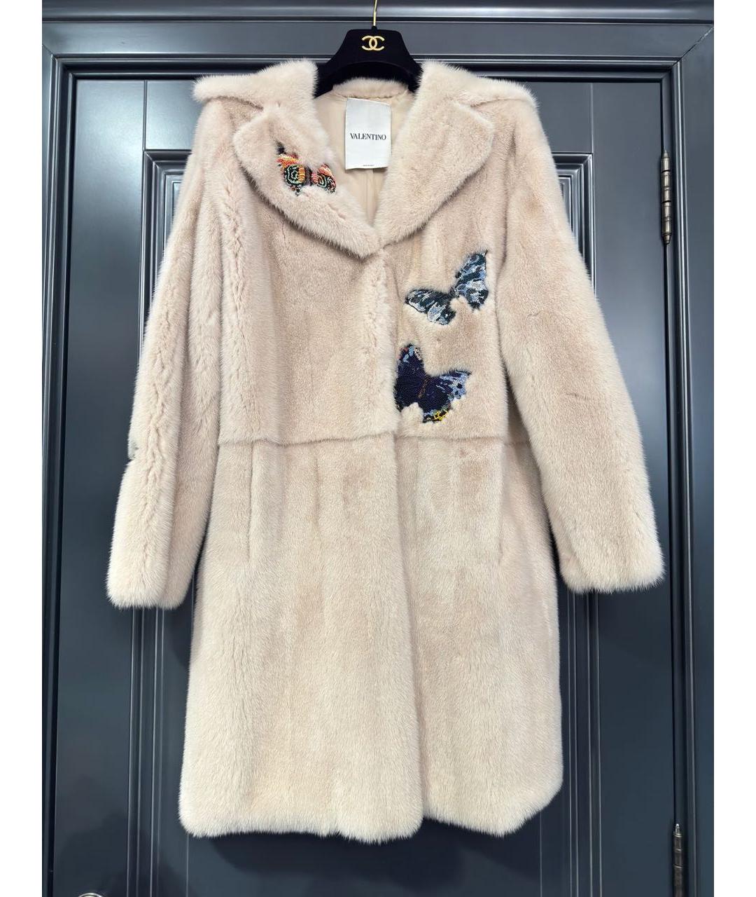 VALENTINO Розовая меховая шуба, фото 2
