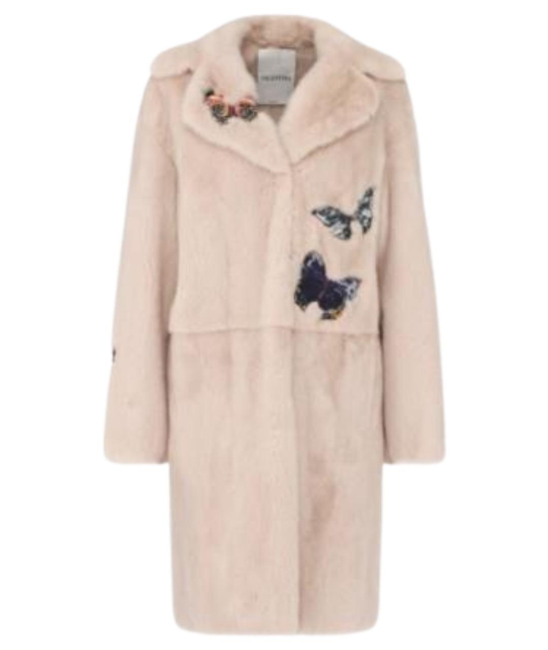 VALENTINO Розовая меховая шуба, фото 1