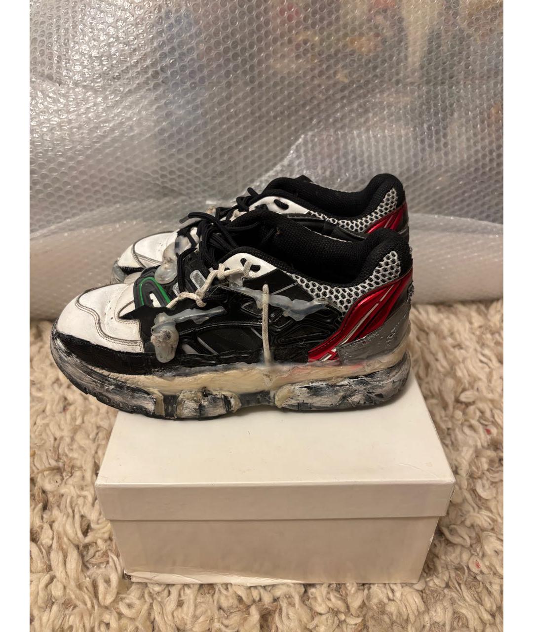 MAISON MARGIELA Белые кожаные низкие кроссовки / кеды, фото 7