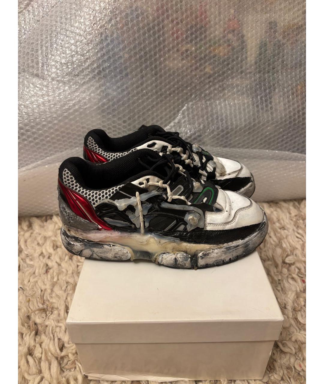 MAISON MARGIELA Белые кожаные низкие кроссовки / кеды, фото 8