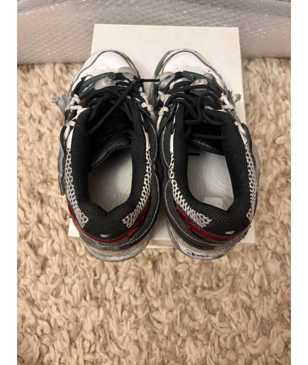 MAISON MARGIELA Белые кожаные низкие кроссовки / кеды, фото 3