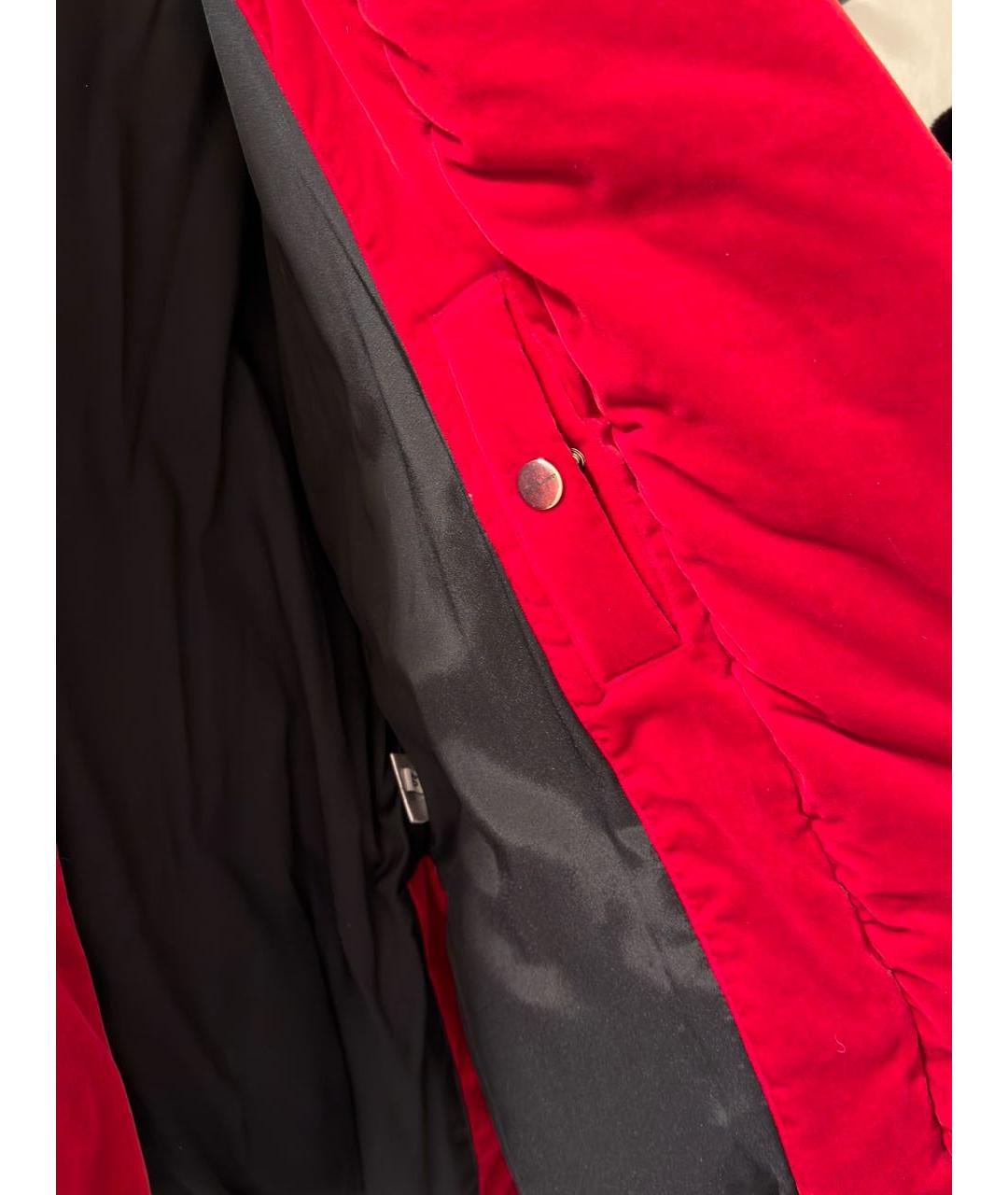 ALEXANDRE VAUTHIER Красный бархатный пуховик, фото 7