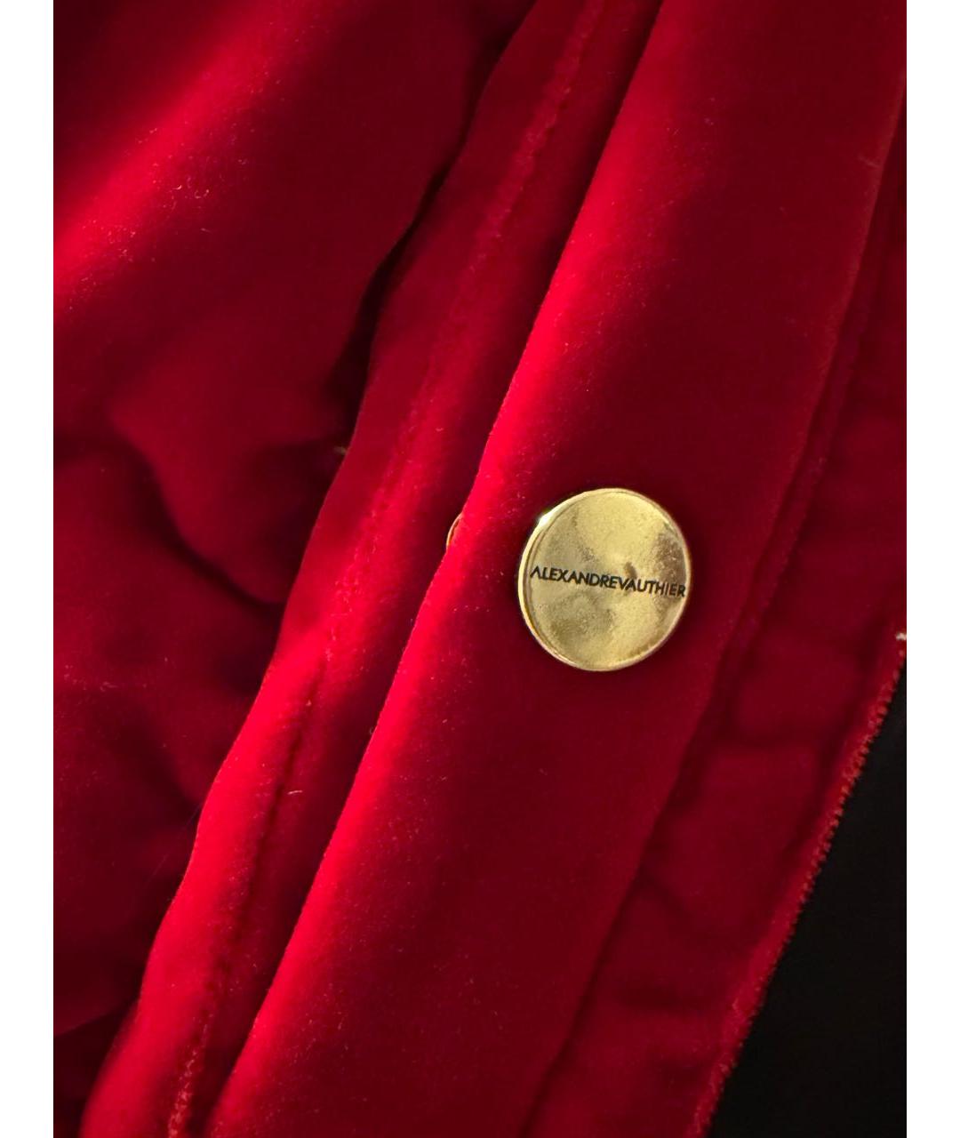 ALEXANDRE VAUTHIER Красный бархатный пуховик, фото 5