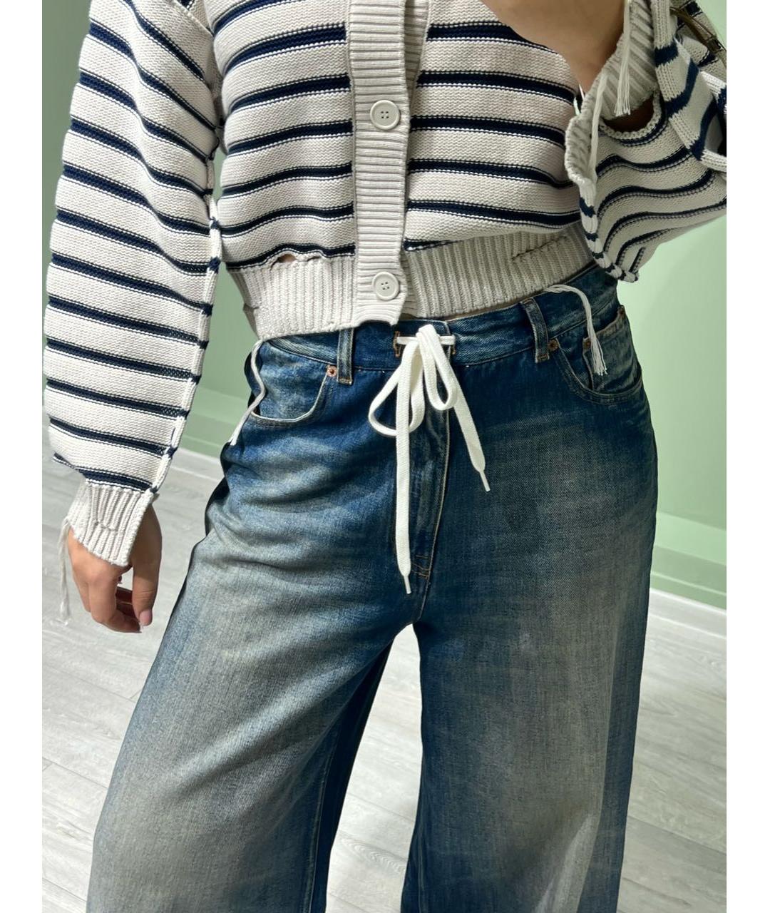 MM6 MAISON MARGIELA Синий хлопковый кардиган, фото 8