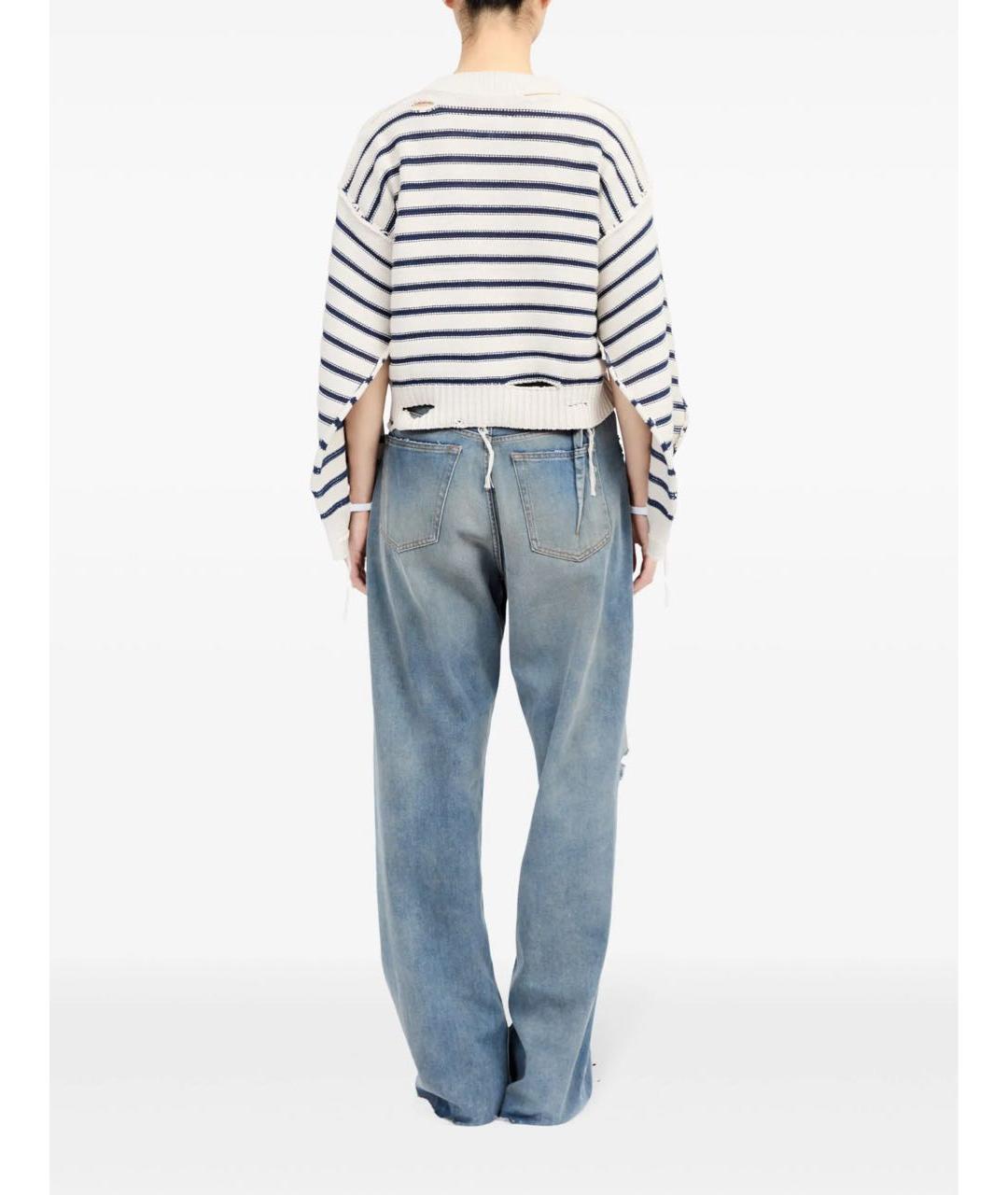 MM6 MAISON MARGIELA Синий хлопковый кардиган, фото 4