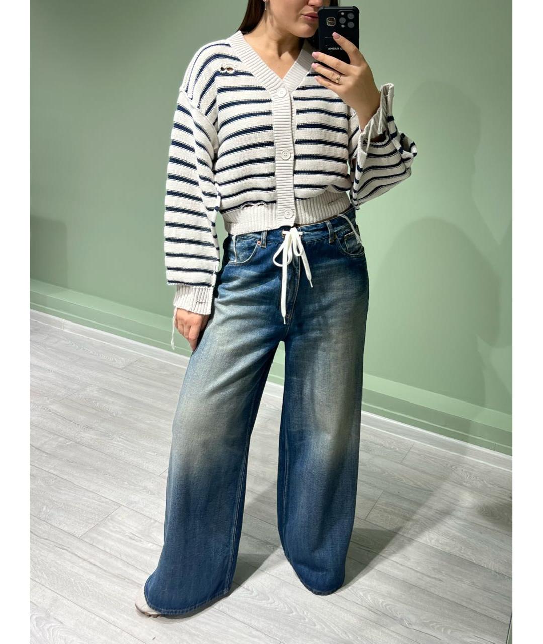 MM6 MAISON MARGIELA Синий хлопковый кардиган, фото 6