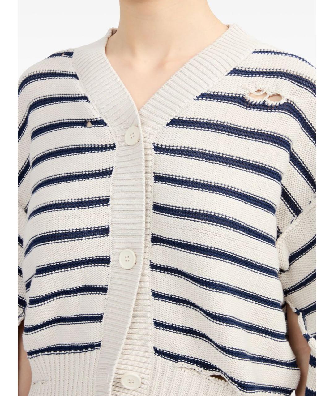 MM6 MAISON MARGIELA Синий хлопковый кардиган, фото 7