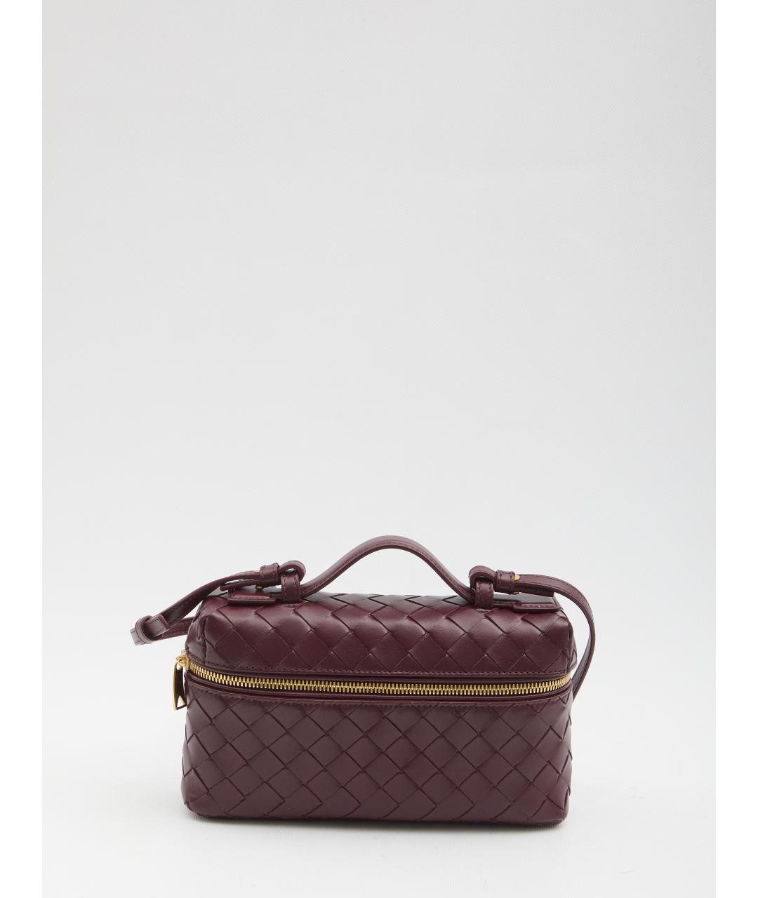 BOTTEGA VENETA Бордовая кожаная сумка через плечо, фото 5