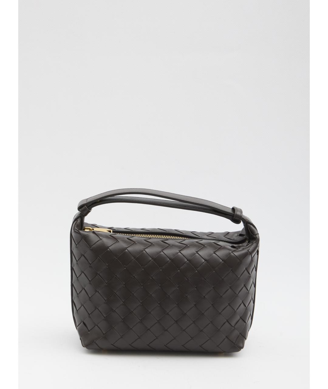 BOTTEGA VENETA Коричневая кожаная сумка через плечо, фото 4