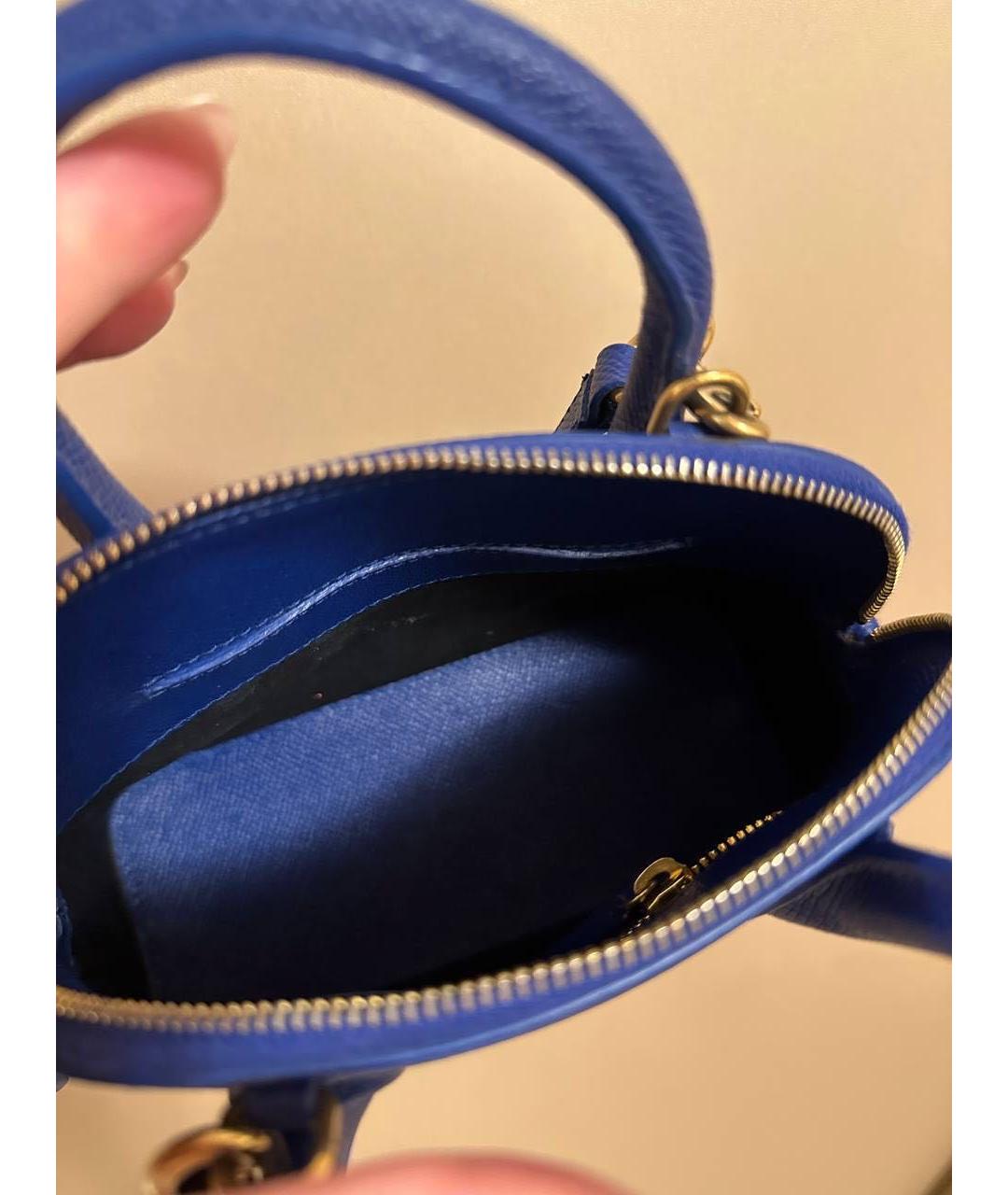 BALENCIAGA Синяя кожаная сумка через плечо, фото 4