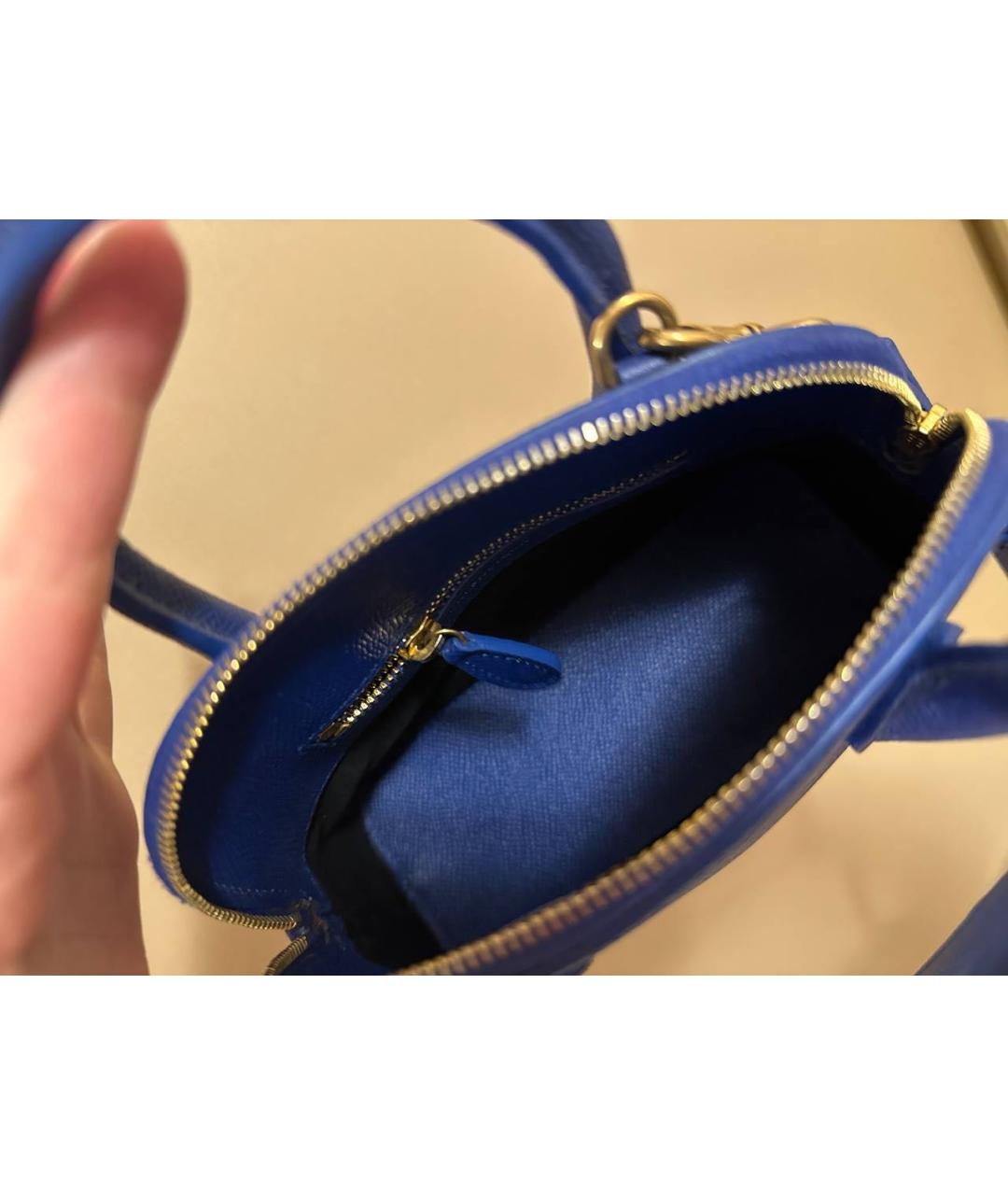 BALENCIAGA Синяя кожаная сумка через плечо, фото 3