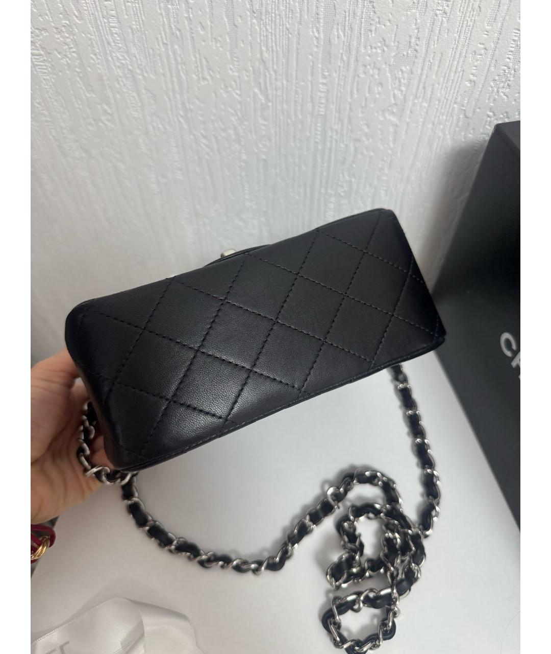CHANEL Черная кожаная сумка через плечо, фото 3