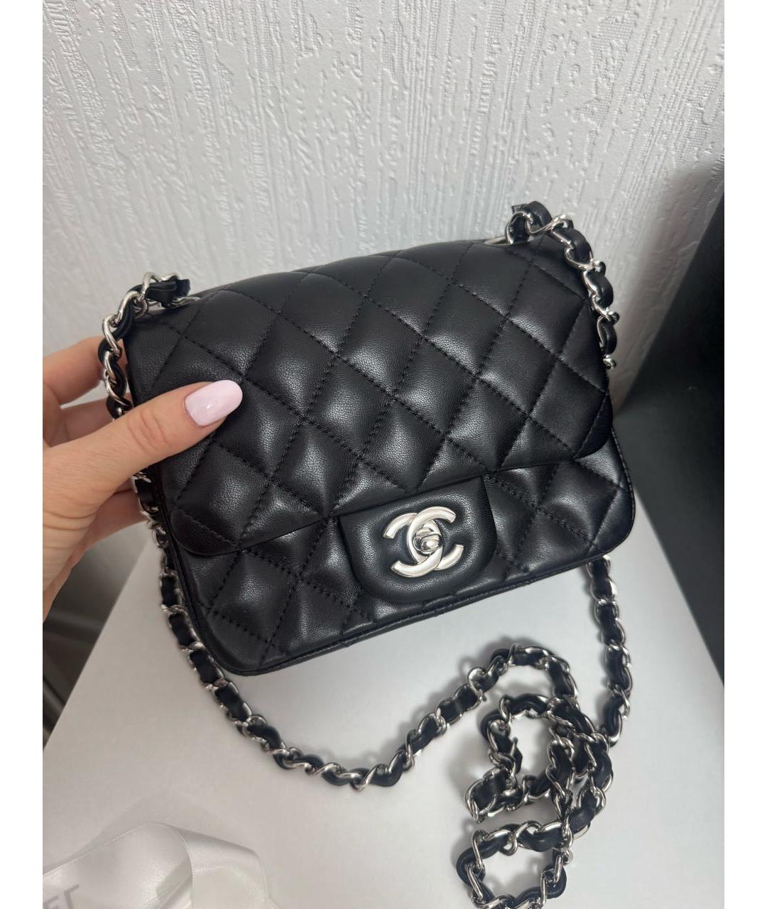 CHANEL Черная кожаная сумка через плечо, фото 2