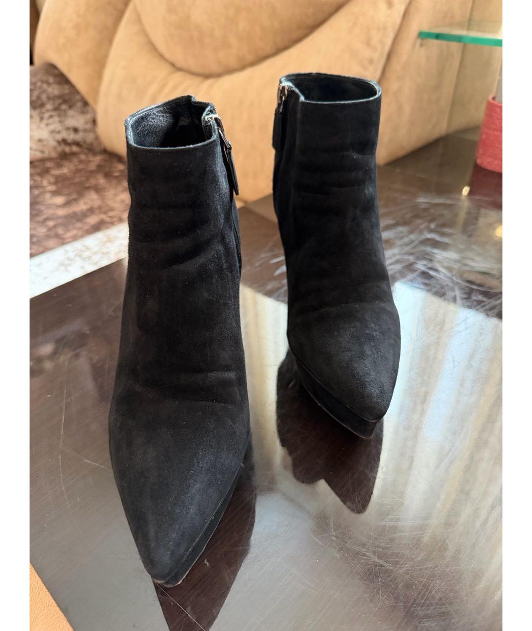 PRADA Черные замшевые ботильоны, фото 2