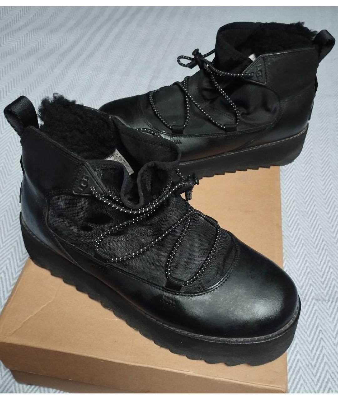 UGG AUSTRALIA Черные текстильные полусапоги, фото 3