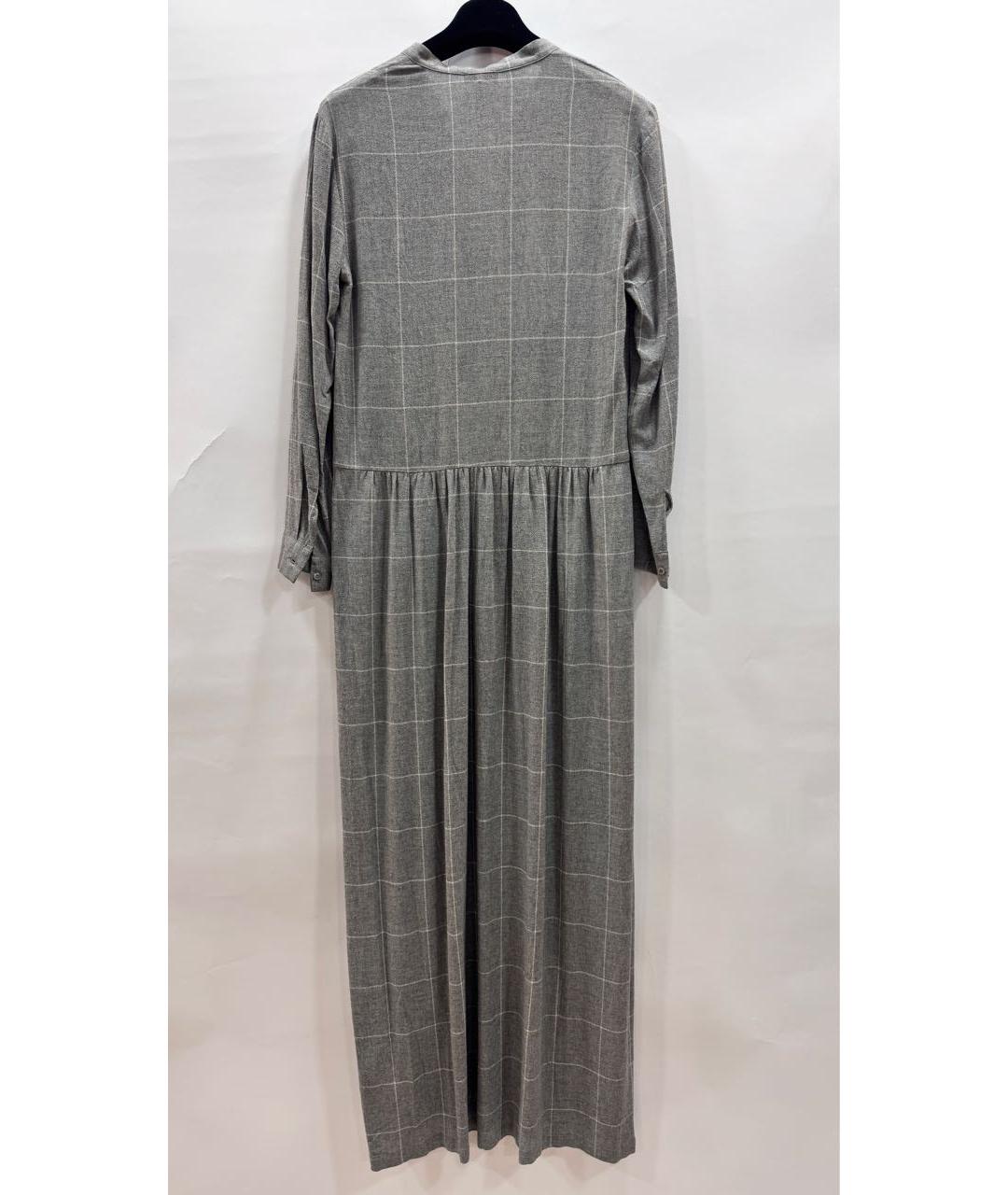 PESERICO Серое вискозное повседневное платье, фото 2