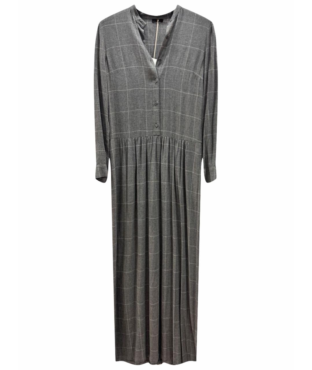 PESERICO Серое вискозное повседневное платье, фото 1