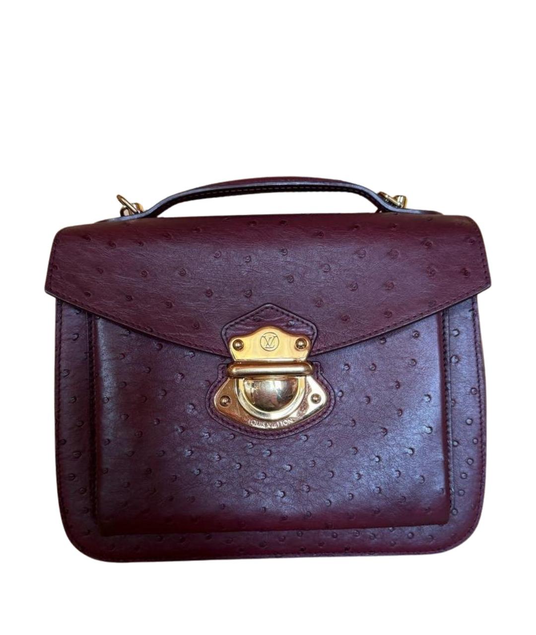LOUIS VUITTON Бордовая сумка через плечо из экзотической кожи, фото 1