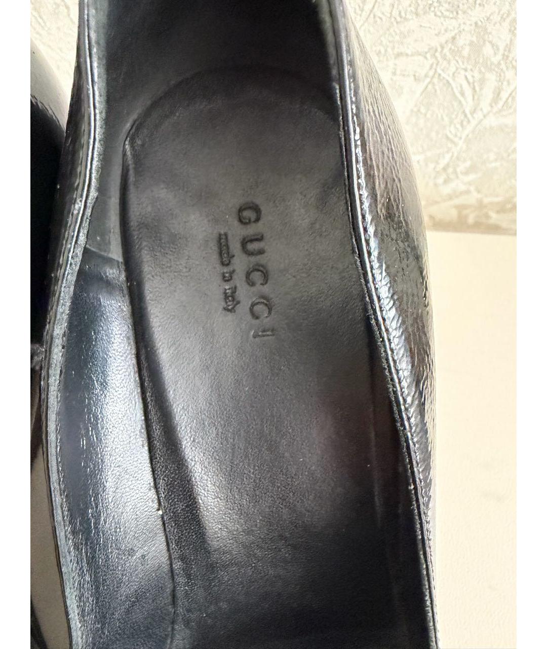 GUCCI Черные туфли из лакированной кожи, фото 4