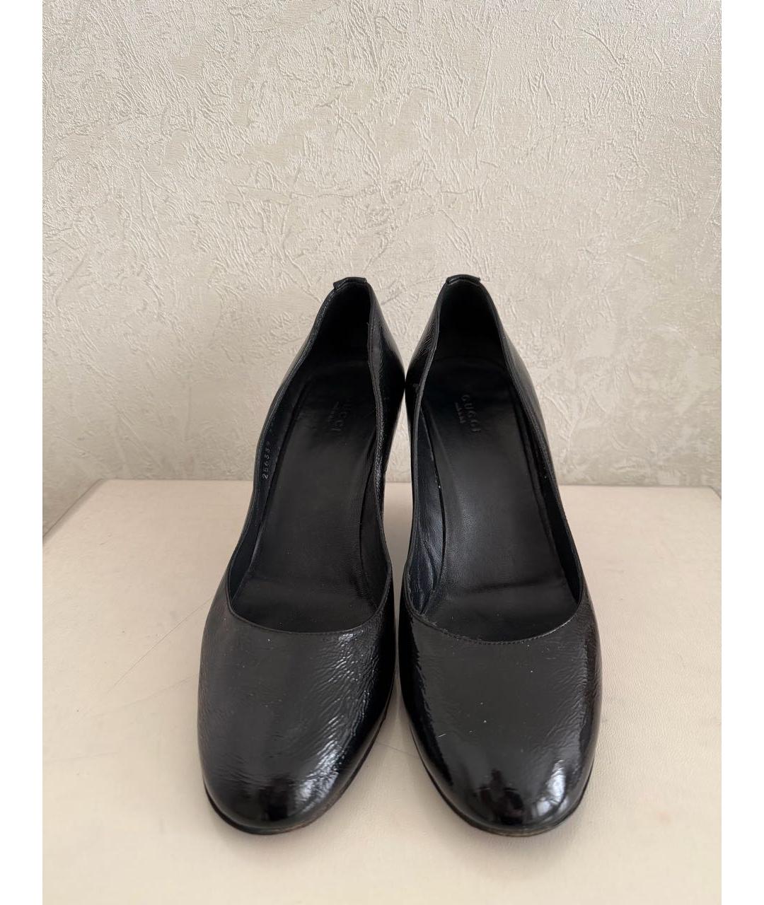 GUCCI Черные туфли из лакированной кожи, фото 2