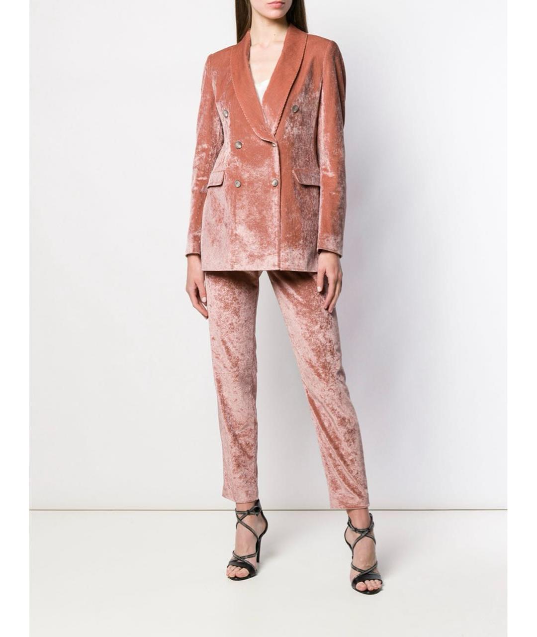 FABIANA FILIPPI Коралловый хлопковый костюм с брюками, фото 2