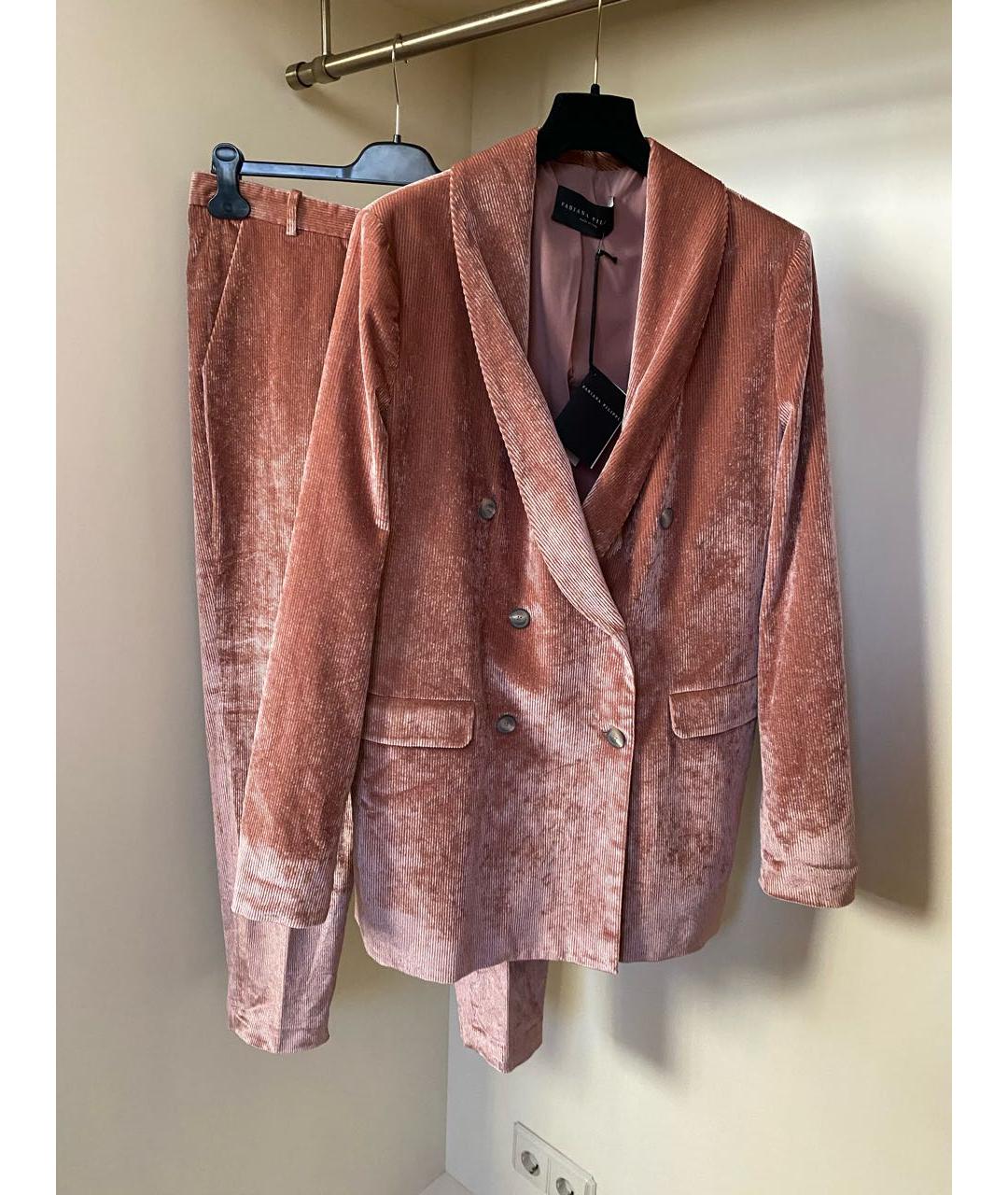 FABIANA FILIPPI Коралловый хлопковый костюм с брюками, фото 6