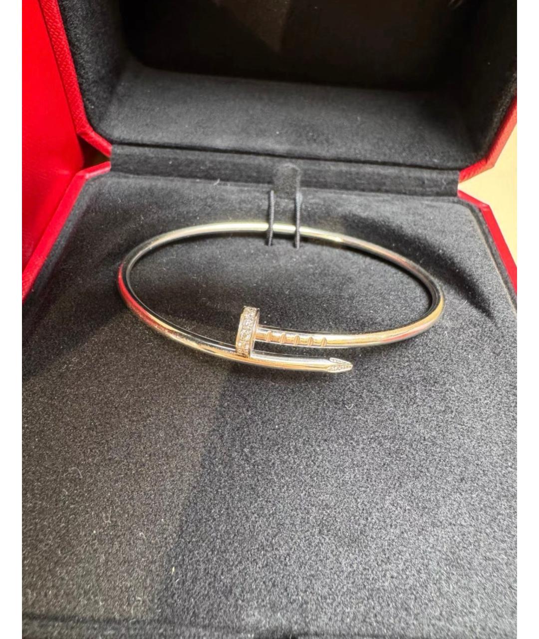 CARTIER Серебрянный браслет из белого золота, фото 4