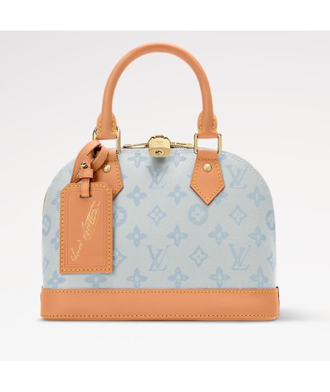 LOUIS VUITTON Голубая сумка тоут, фото 4