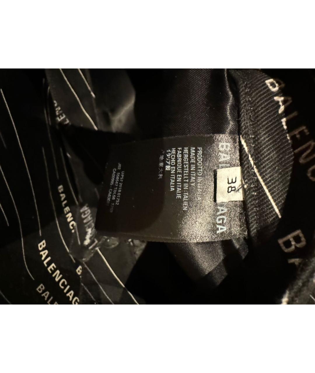 BALENCIAGA Черная хлопковая юбка миди, фото 6