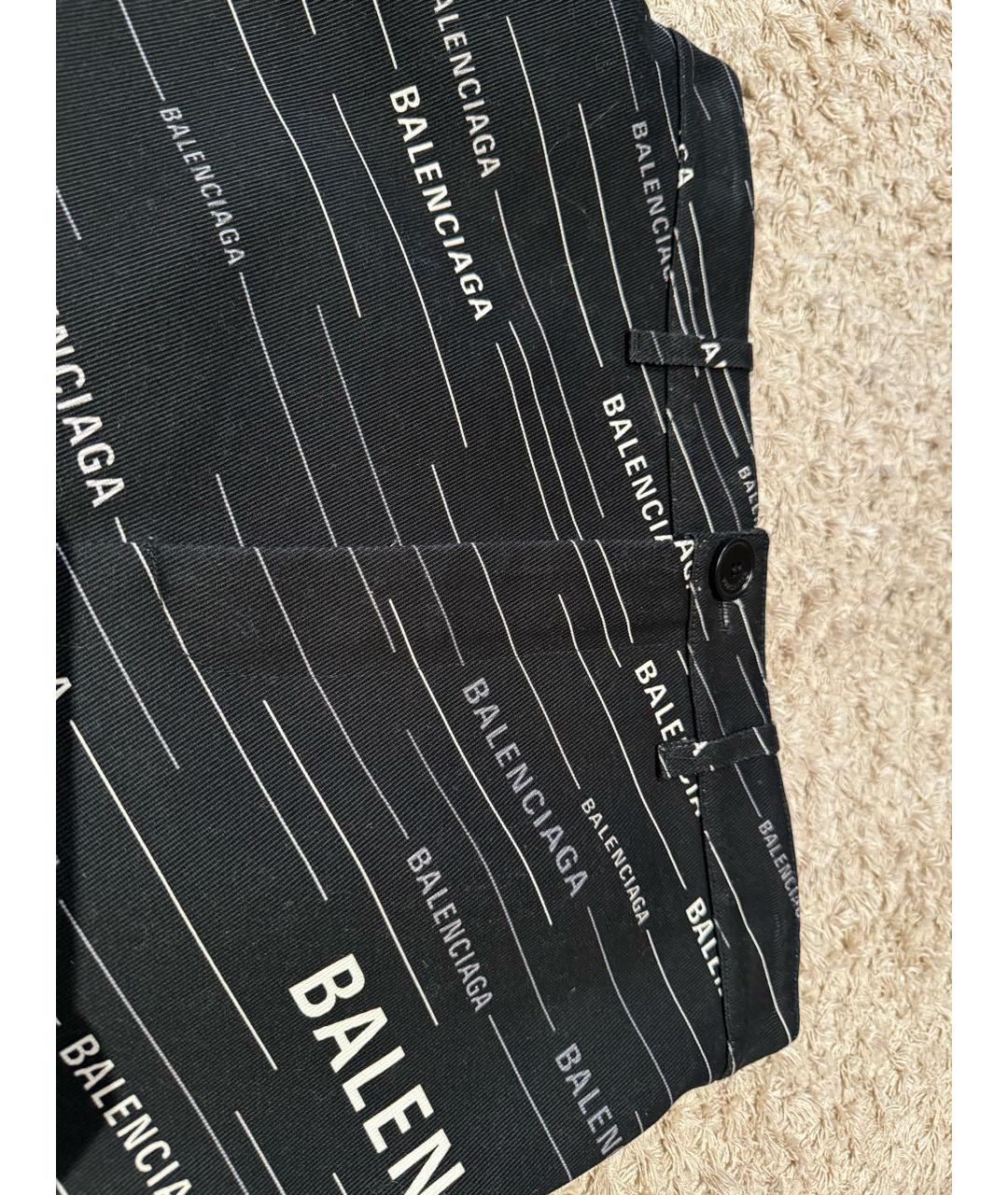 BALENCIAGA Черная хлопковая юбка миди, фото 4