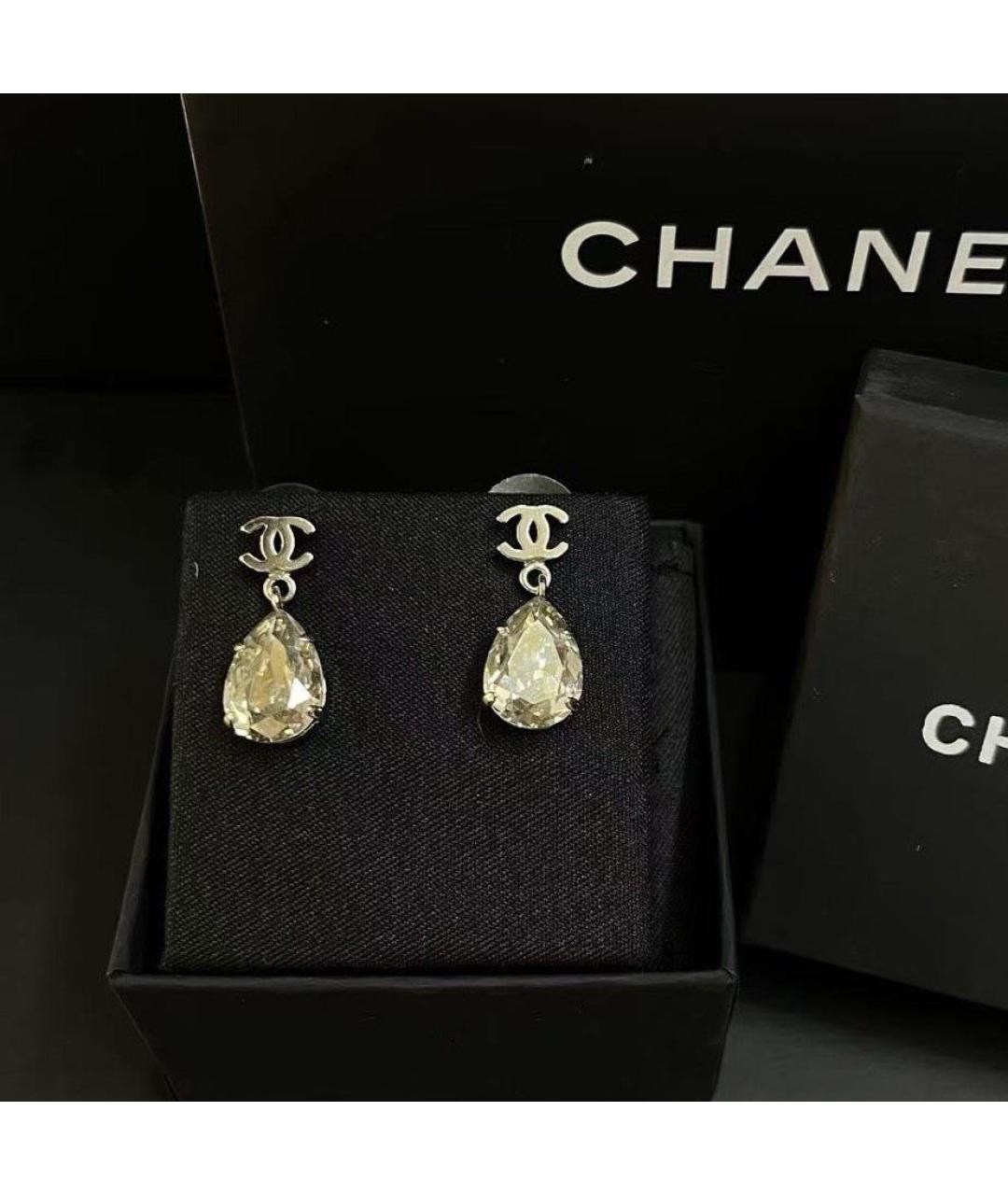 CHANEL Серебряные серьги, фото 2