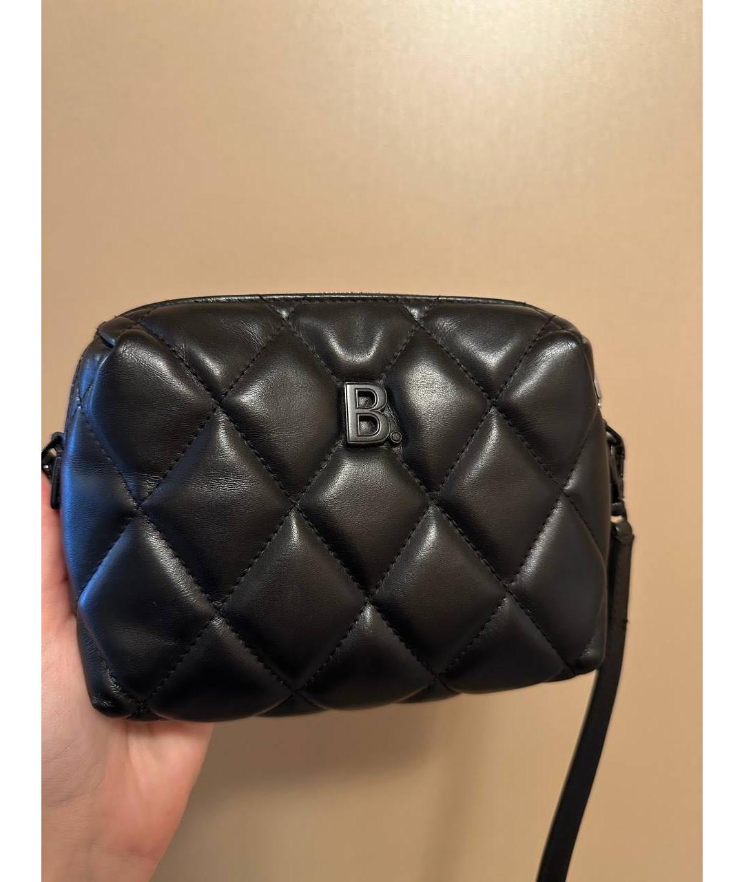 BALENCIAGA Черная кожаная сумка через плечо, фото 6