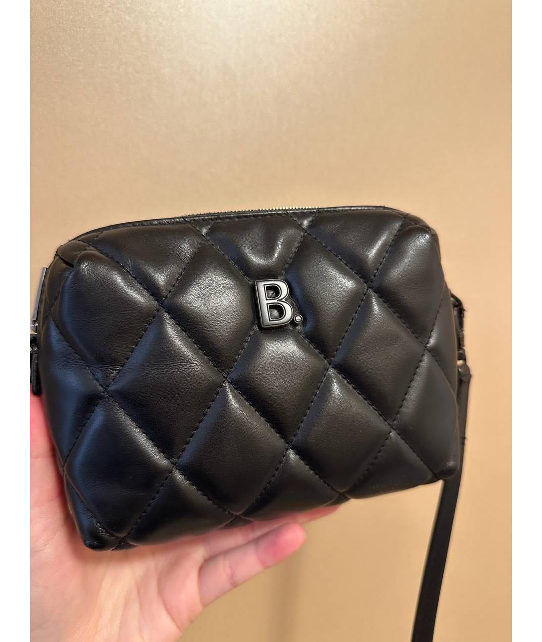 BALENCIAGA Черная кожаная сумка через плечо, фото 5